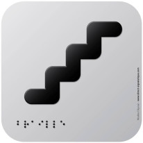 Pictogramme Alu avec relief Escaliers