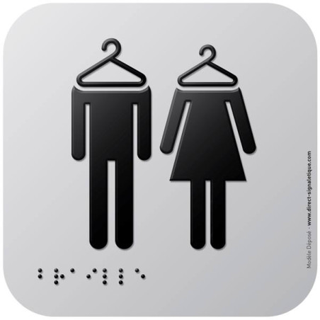 Pictogramme Alu avec relief Vestiaires