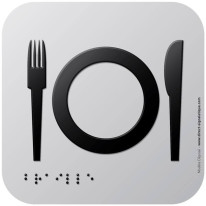 Pictogramme Alu avec relief Restaurant
