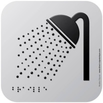 Pictogramme Alu avec relief Douches