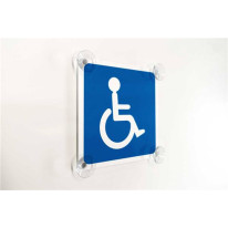 Panneau véhicule avec ventouses - logo PMR