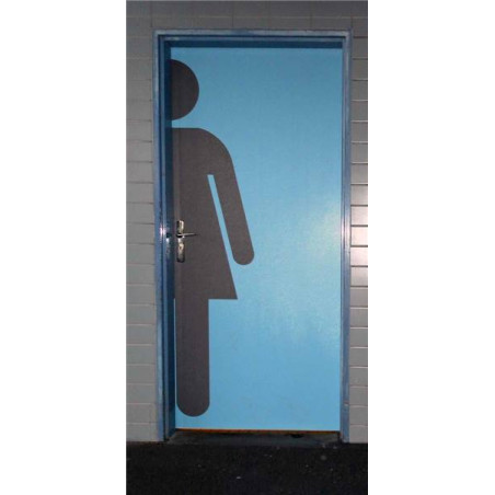 Plaque de propreté silhouette Femme - PVC antibact