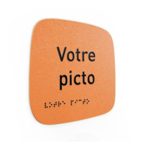 Plaque de porte Touchy® Square - Pictogramme perso