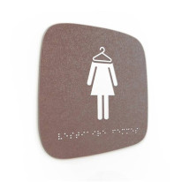 Plaque de porte Touchy® Square - Vestiaires Femmes