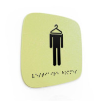 Plaque de porte Touchy® Square - Vestiaires Hommes