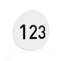 Signalétique Touchy® Disk - Numéro personnalisé ju