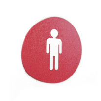 Signalétique Touchy® Disk - Picto WC Garçons - Dia