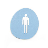 Signalétique Touchy® Disk - Picto WC Hommes - Diam