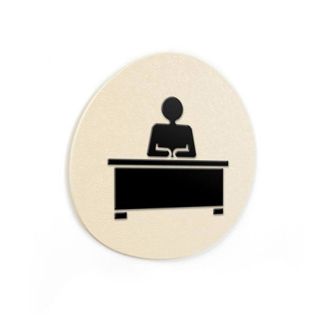 Signalétique Touchy® Disk - Picto Bureau - Diamètr