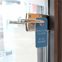 Etiquette de poignée de  porte gravée - Consultati