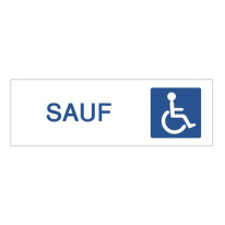 Panneau " Sauf personnes handicapées " - Alu dibon