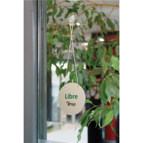 Plaque en alu brossé libre / occupé de 100 mm de d