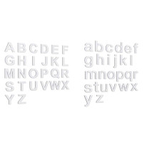 Lettre découpée Blanche en PVC d´ép. 5 mm - Gamme
