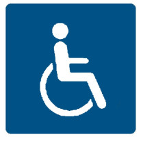Pictogramme verre trempé - Toilettes Handicapés