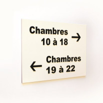 Panneau Directionnel d´Hôtel en Relief - 2 directi