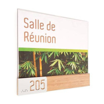 Plaque de porte avec numéro évidé et braille - Hor