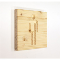 Signalétique en bois Toilettes Hommes - Gamme Epic