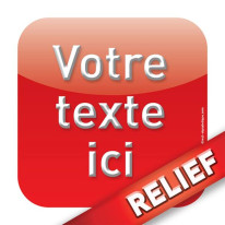 Plaque de porte Relief´Icone® Dimension H120 x L12
