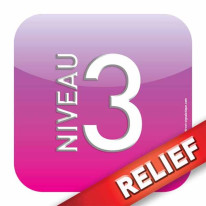 Plaque d´étage - Niveau 3 - Relief´Icone® Dimensio