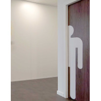 Grand Adhésif pour porte de toilettes hommes - Gau