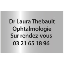 Plaque Professionnelle avec texte en relief pour l