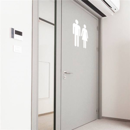 Adhésif de porte de Toilettes - Hauteur 400 mm