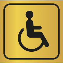 Picto gravé Toilettes handicapés - Gamme Métal