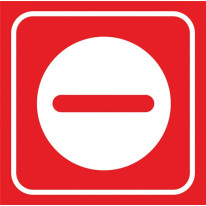 Picto gravé Sens interdit  - Gamme Couleur