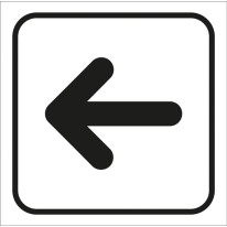 Picto gravé Flèche à gauche  - Gamme Couleur