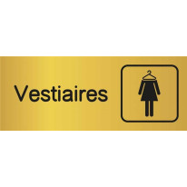 Etiquette gravée Vestiaires femmes  - Gamme Métal