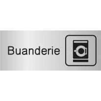 Etiquette gravée Buanderie - Gamme Métal