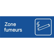 Plaquette gravée Zone fumeur - Gamme Couleur