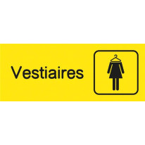 Plaquette gravée Vestiaires femmes - Gamme Couleur