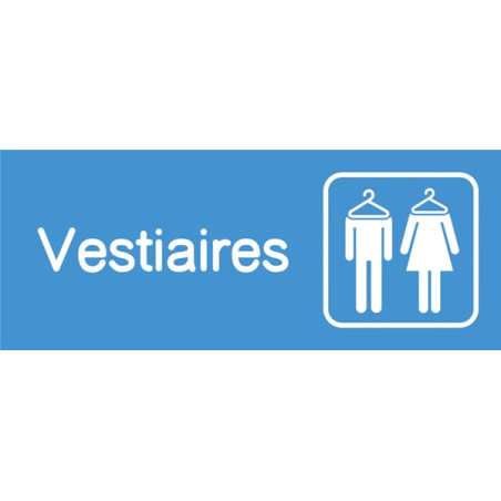 Plaquette gravée Vestiaires- Gamme Couleur