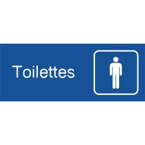 Plaquette gravée Toilettes hommes- Gamme Couleur