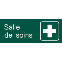 Plaquette gravée Salle de soins - Gamme Couleur