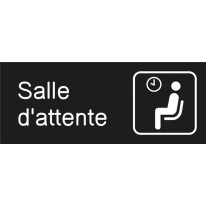 Plaquette gravée Salle d´attente - Gamme Couleur