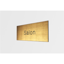 Signalétique gravée Salon - Gamme Métal