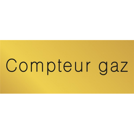 Signalétique gravée Compteur gaz  - Gamme Métal