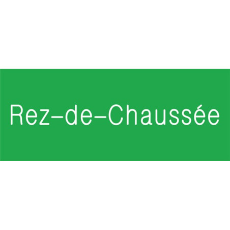 Signalétique gravée Rez-de-Chaussée - Gamme Couleu