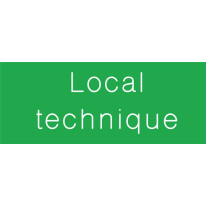 Signalétique gravée Local technique - Gamme Couleu