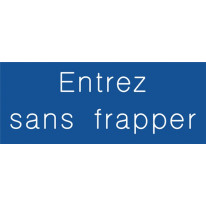 Signalétique gravée Entrez sans frapper - Gamme Co