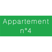 Signalétique gravée Appartement n°4 - Gamme Couleu