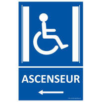 Panneau Ascenseur Handicapés à gauche