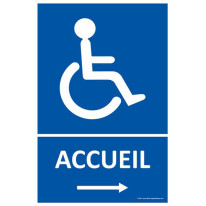 Panneau Accueil Handicapésà droite
