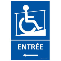 Panneau Entrée avec rampe PMR vers la gauche