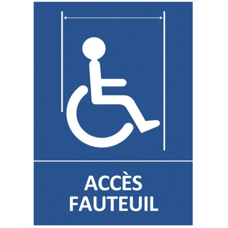 Panneau indiquant un couloir pour fauteuil roulant