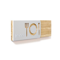 Picto Salle de Restaurant Bois et Alu - Gamme Wood