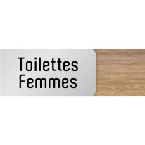 Signalétique Toilettes Femmes en Bois et Aluminium