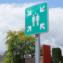 Kit de panneau routier Point de rassemblement - CE